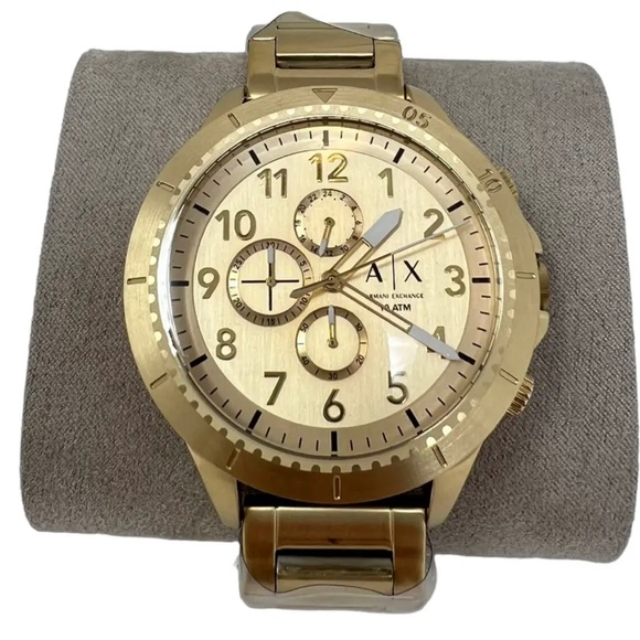 Accessories | Armani Exchange Chronograph Goldtone Stainless Steel ...